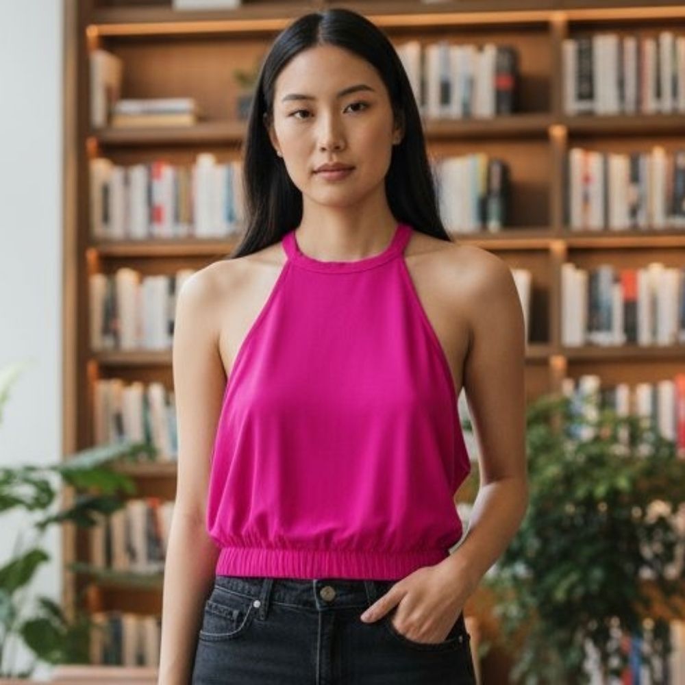 H&M Vibrant Pink Halter Top